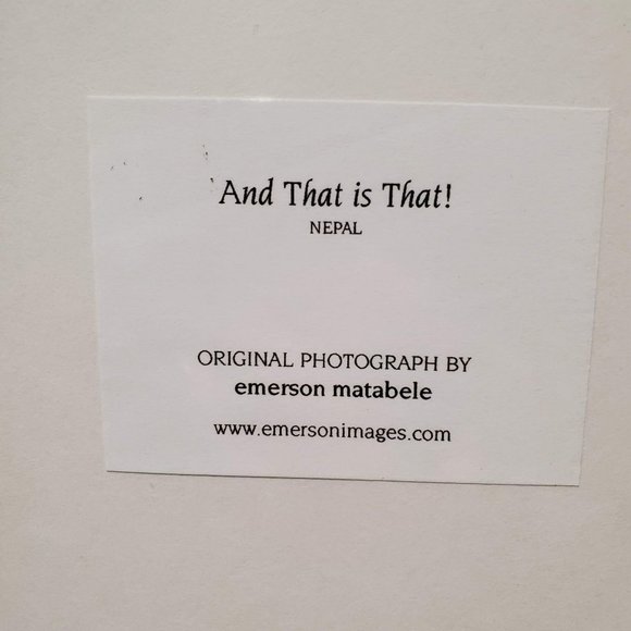 Emerson Matabele photography Matted Art Print Nepal Child Garrison Keillor Quote - Picture 3 of 7